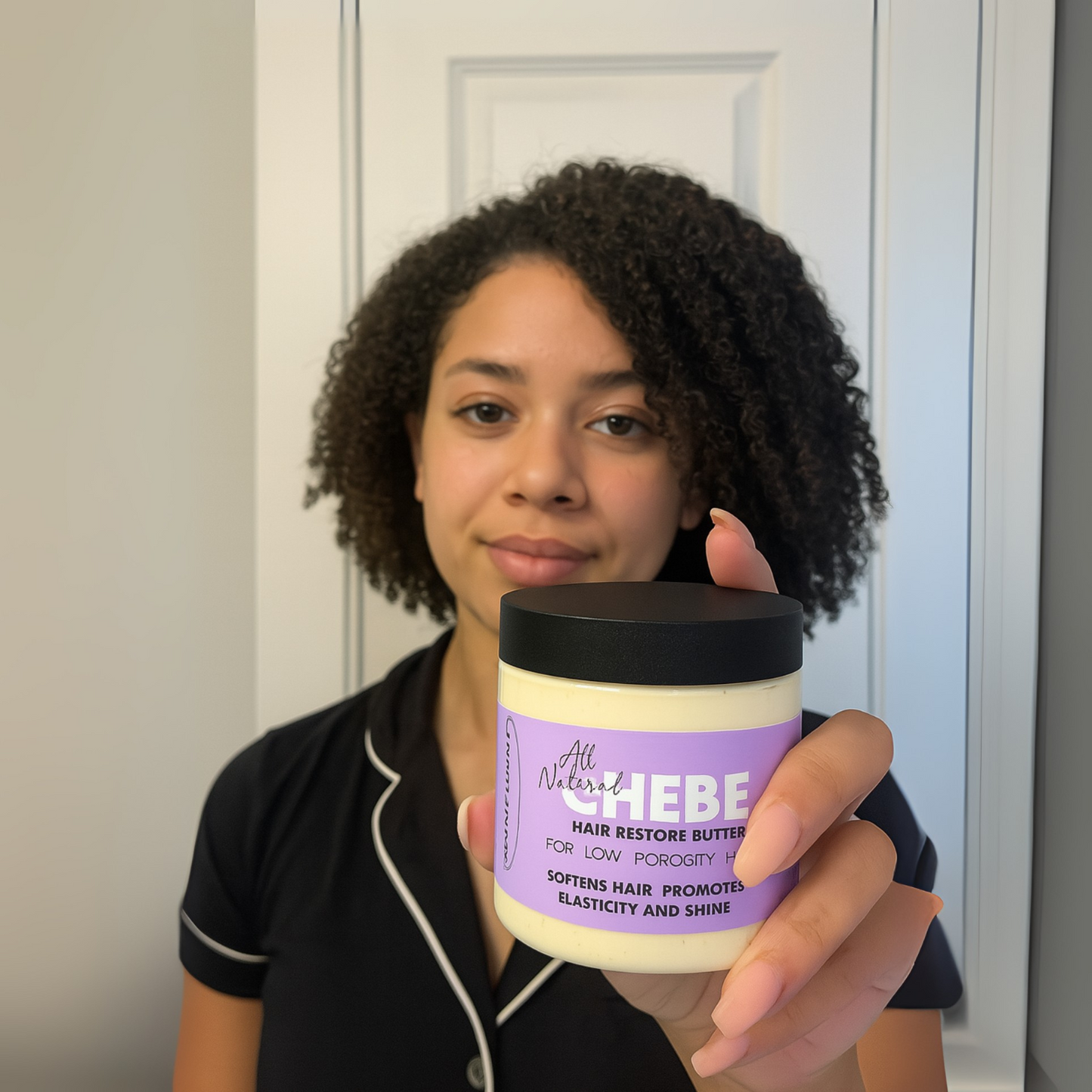 Low Porosity Chebe Hair Butter – Deep Moisture + Frizz Control