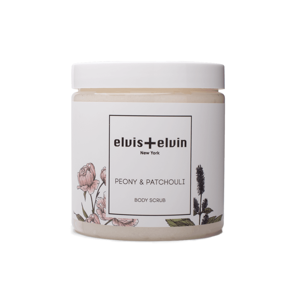 elvis+elvin Peony & Patchouli Body Scrub with Dead Sea Salt 300ml