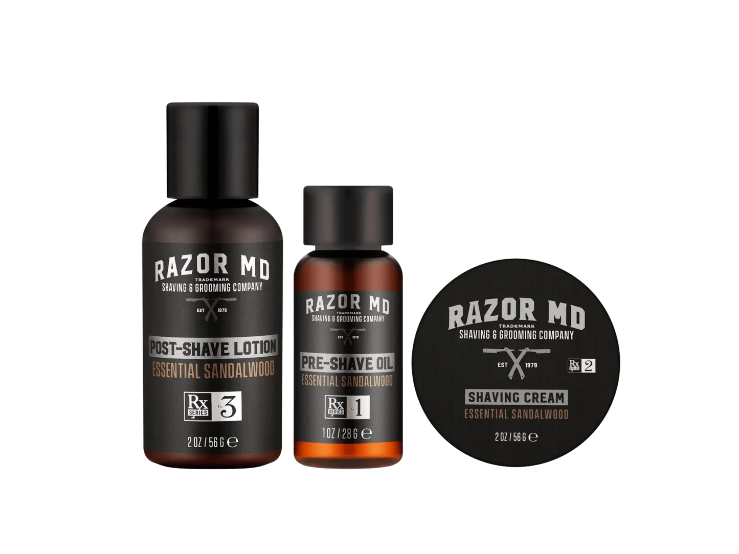 Shaving Bundle and Gift Set - Sandalwood - Travel Size