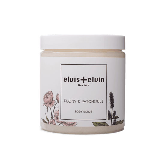elvis+elvin Peony & Patchouli Body Scrub with Dead Sea Salt 300ml