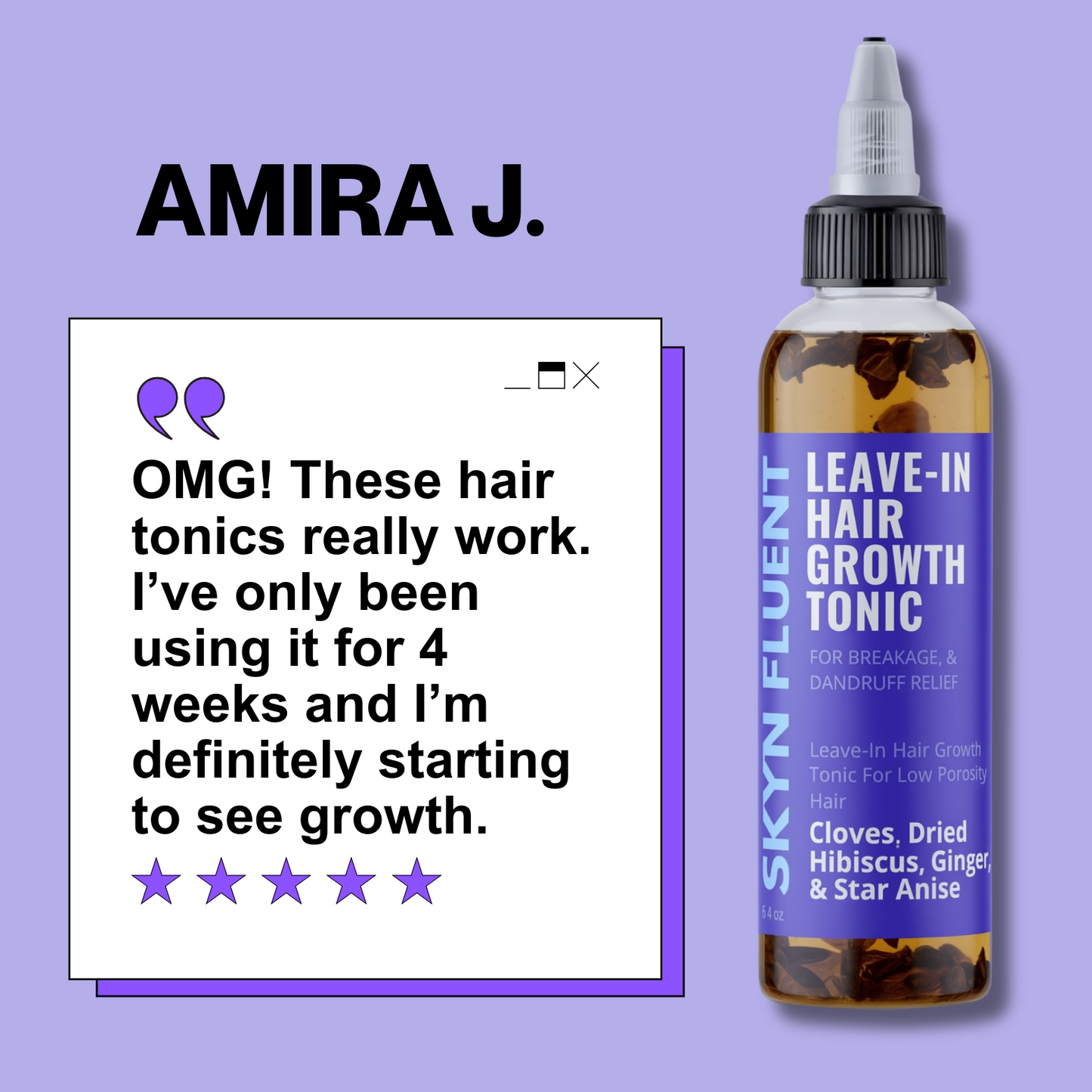 Low Porosity Herbal Hair Tonic – Growth, Strength & Hydration