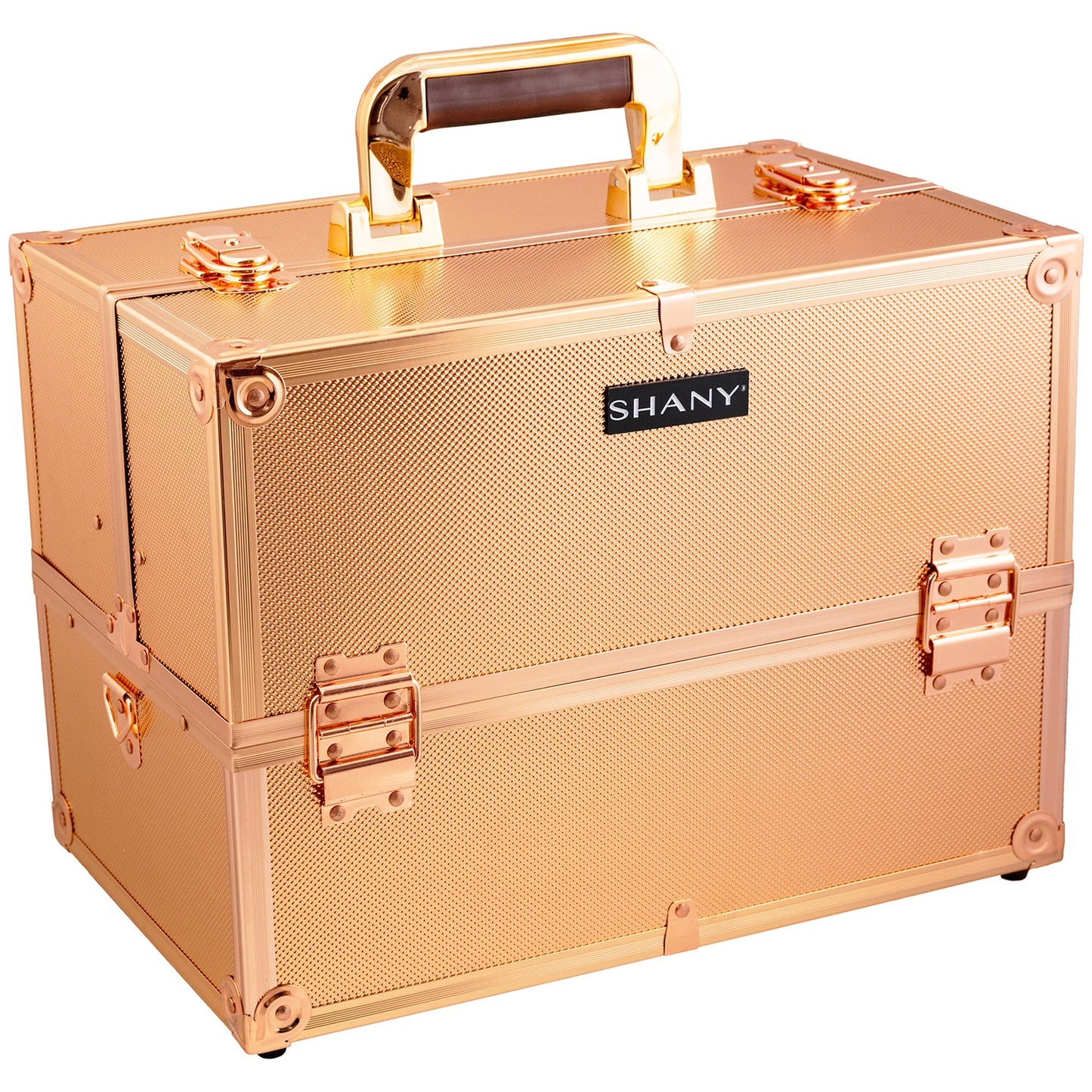 Essential Pro Makeup Train Case with Shoulder Strap and Locks