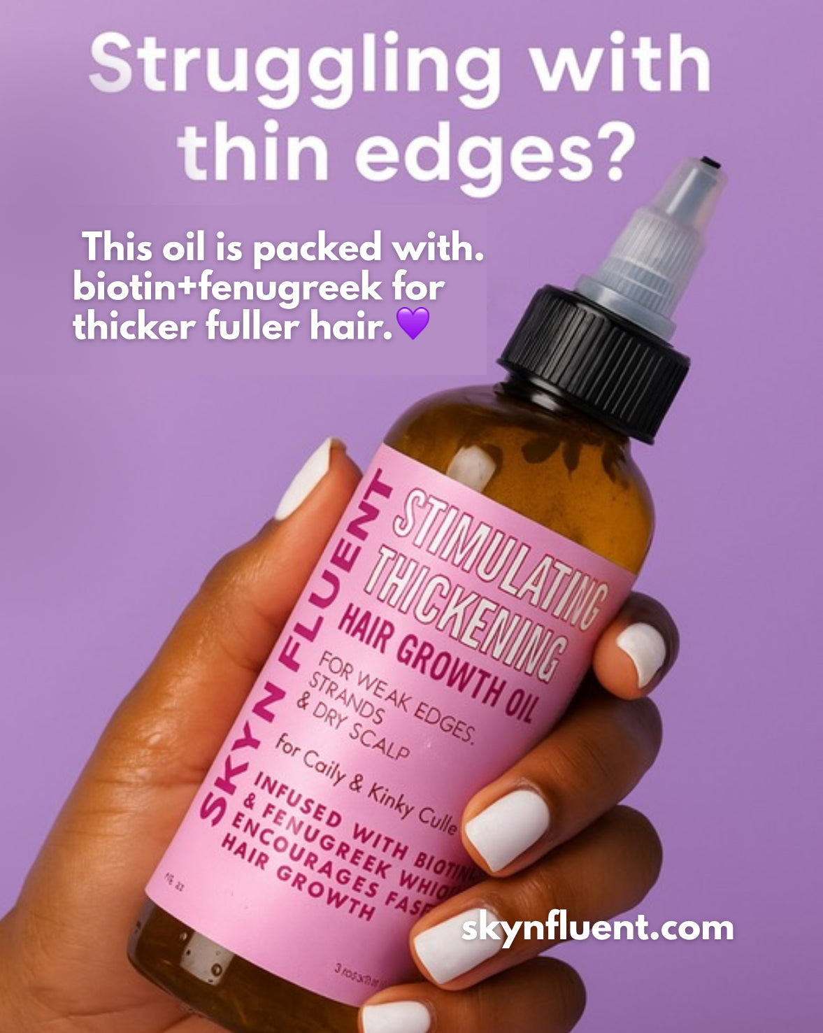 Stimulating Thickening Hair Growth Oil | Nourish, Strengthen & Support Healthy Growth